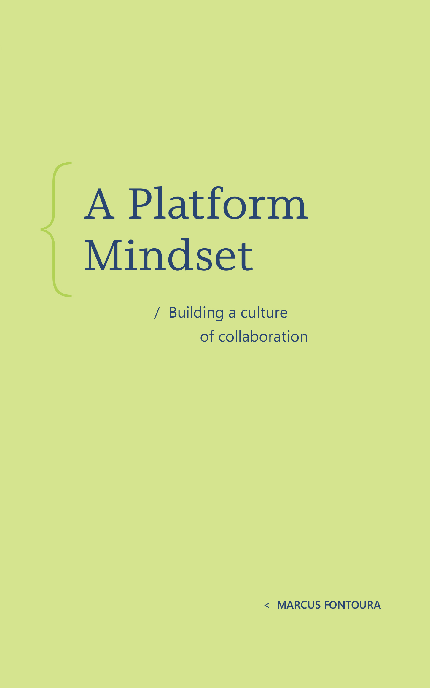 Platform Mindset